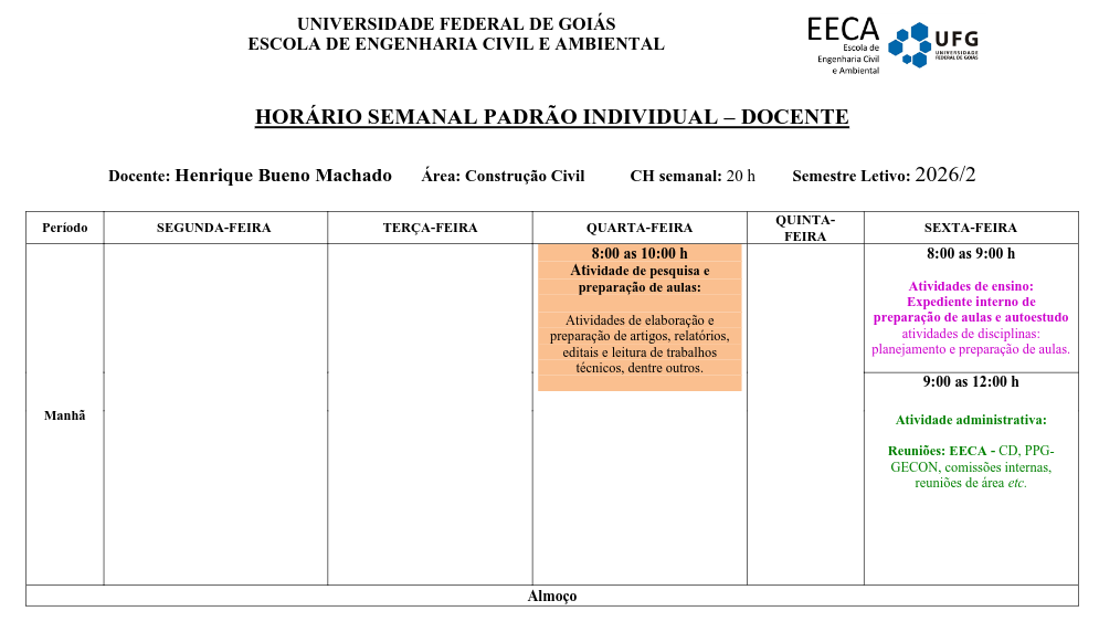 Horário de Atendimento