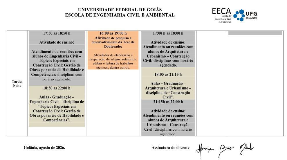 Horário de Atendimento