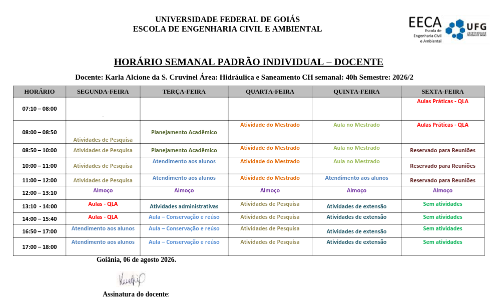 Horário de Atendimento