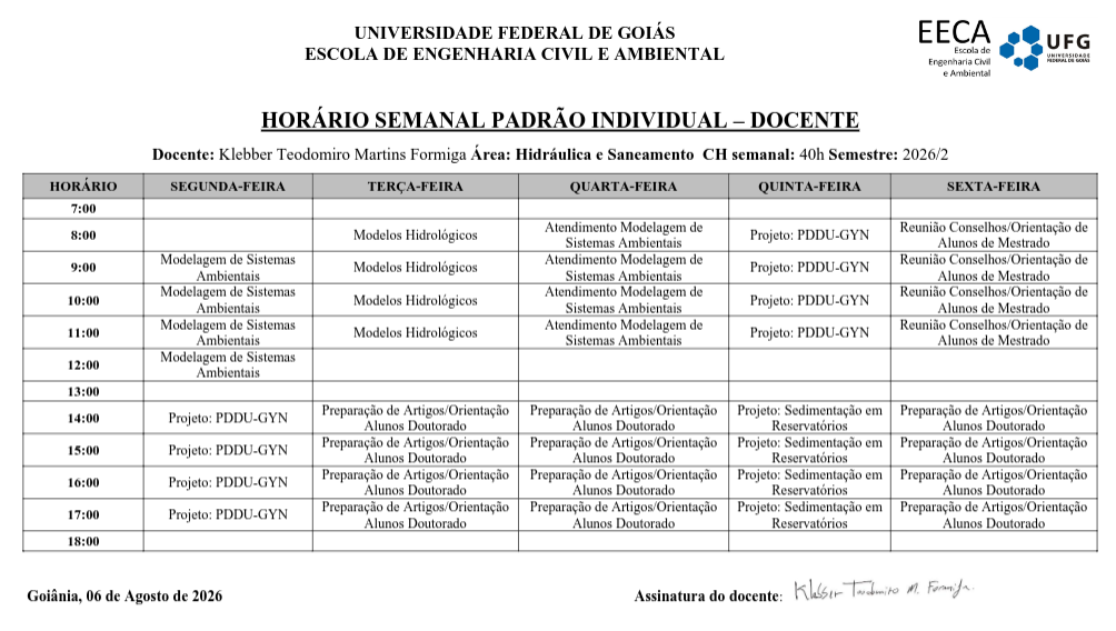 Horário de Atendimento