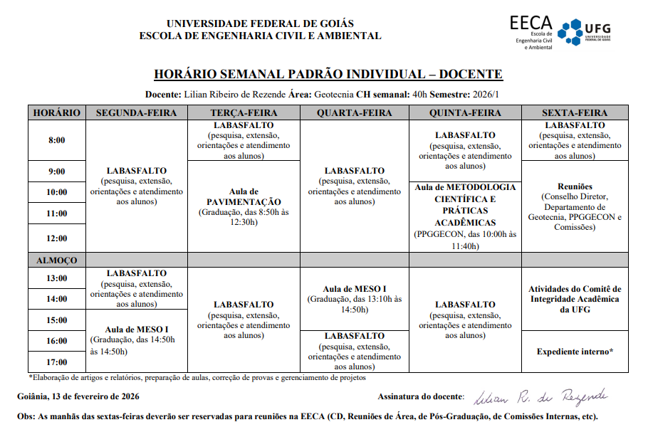 Horário de Atendimento
