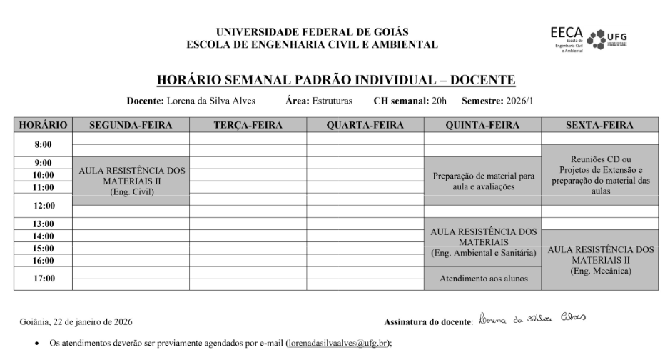 Horário de Atendimento
