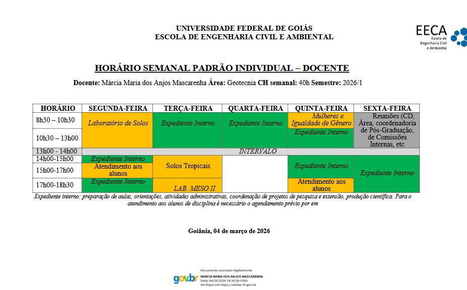 Horário de Atendimento