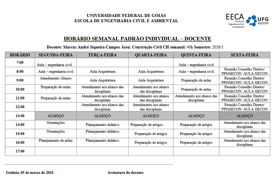 Horário de Atendimento