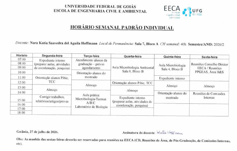 Horário de Atendimento