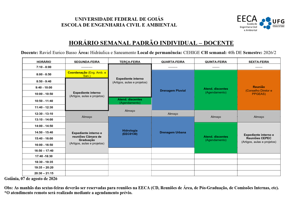 Horário de Atendimento