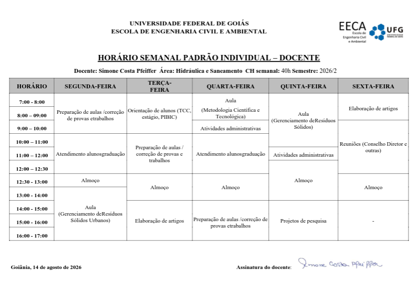 Horário de Atendimento