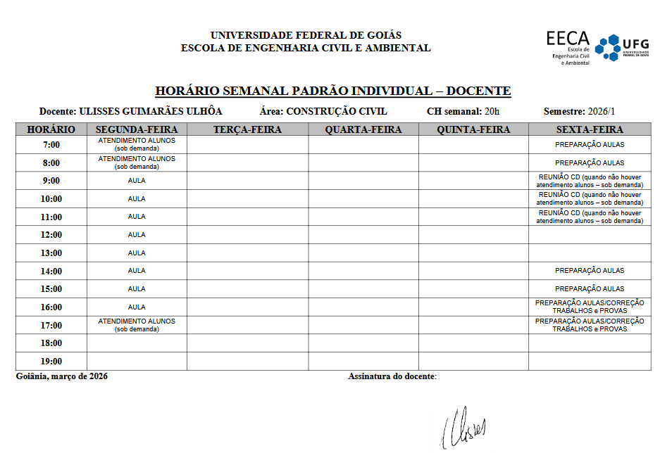 Horário de Atendimento