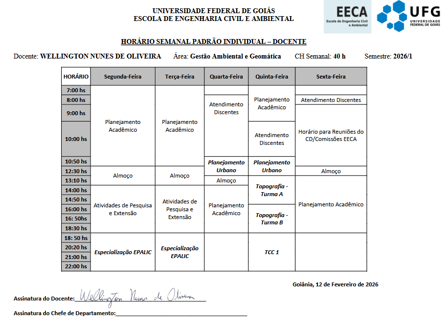 Horário de Atendimento
