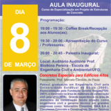 Aula Inaugural Curso de Especialização em Projeto de Estruturas de Concreto Aula Inaugural Curso de Especialização em Projeto de Estruturas de Concreto