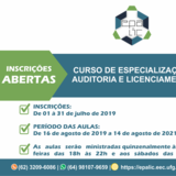 Banner - Curso de Especialização em Perícia, Auditoria e Licenciamento Ambiental Banner - Curso de Especialização em Perícia, Auditoria e Licenciamento Ambiental