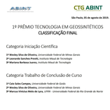 1 Prêmio Tecnologia em Geossintéticos 1 Prêmio Tecnologia em Geossintéticos