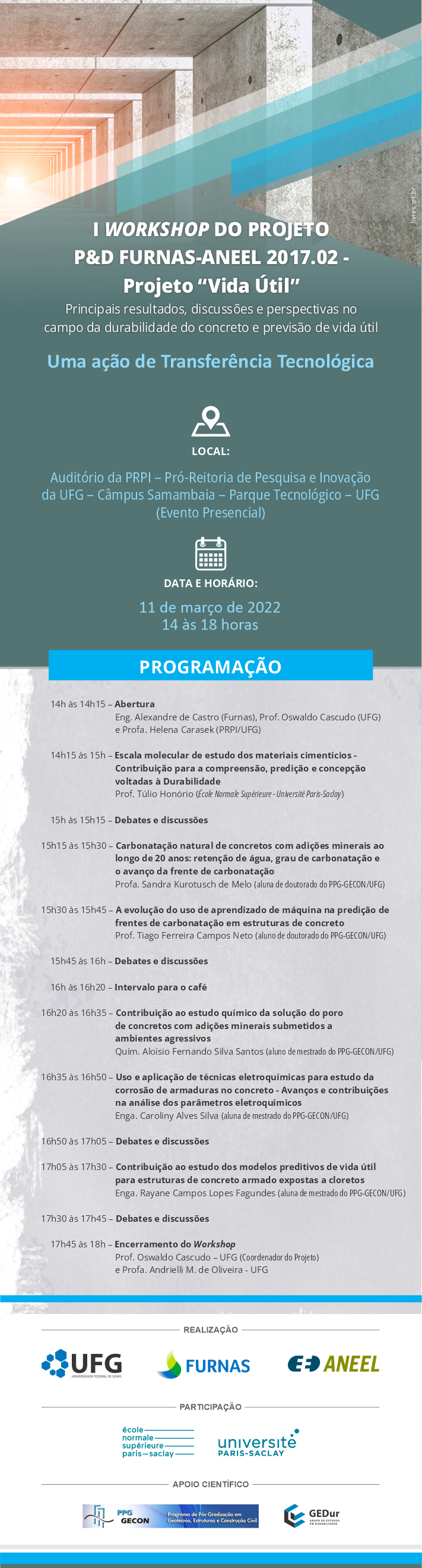 Peça workshop projeto Furnas Programação