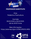 Processo seletivo professor substituto area Pediatria 2025