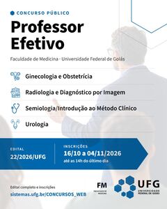 Concurso Professor Efetivo FM-UFG 2026