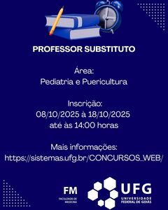 Processo seletivo professor substituto area Pediatria 2025