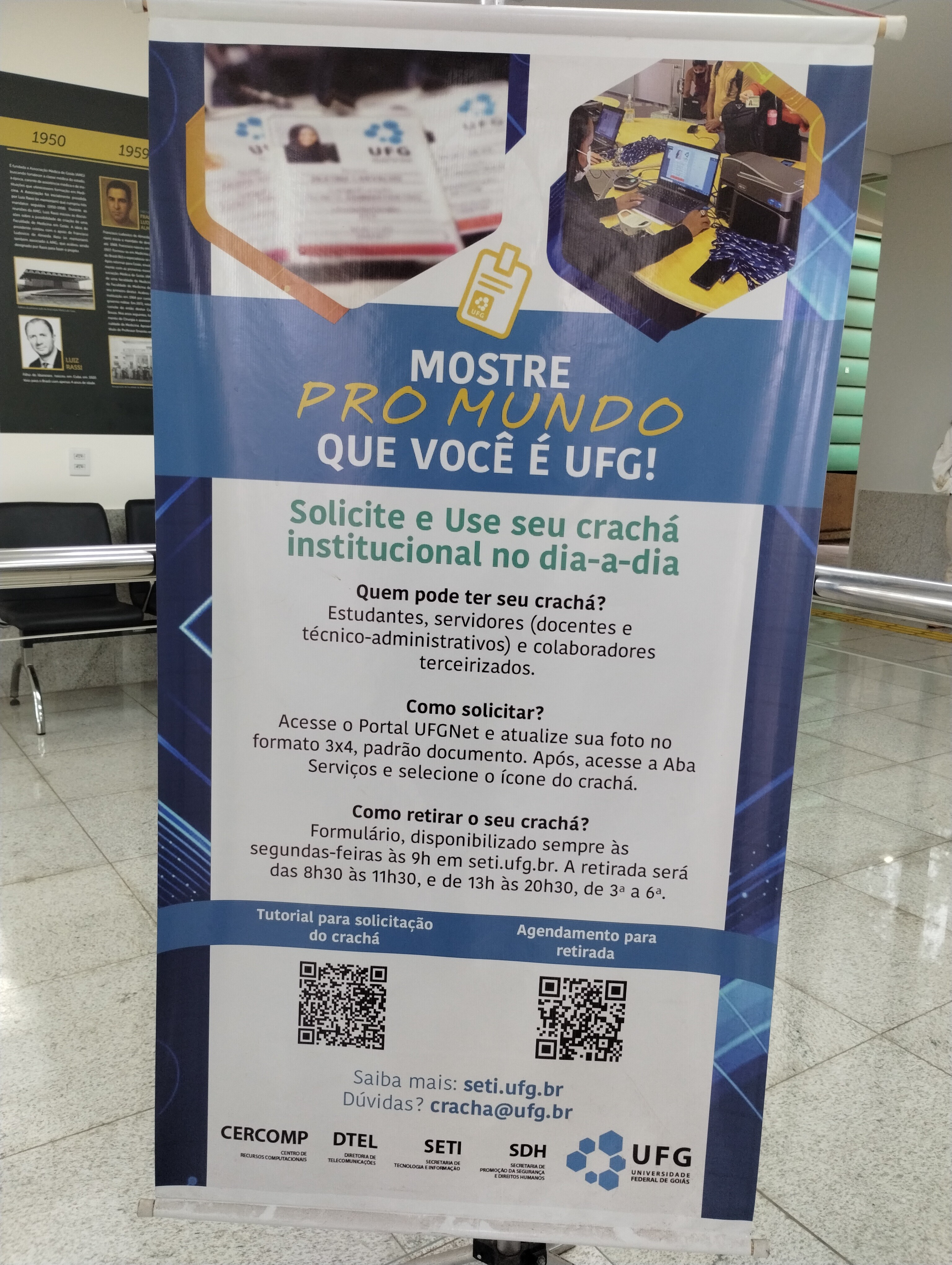 FM chama a atenção para a importância do uso do crachá institucional