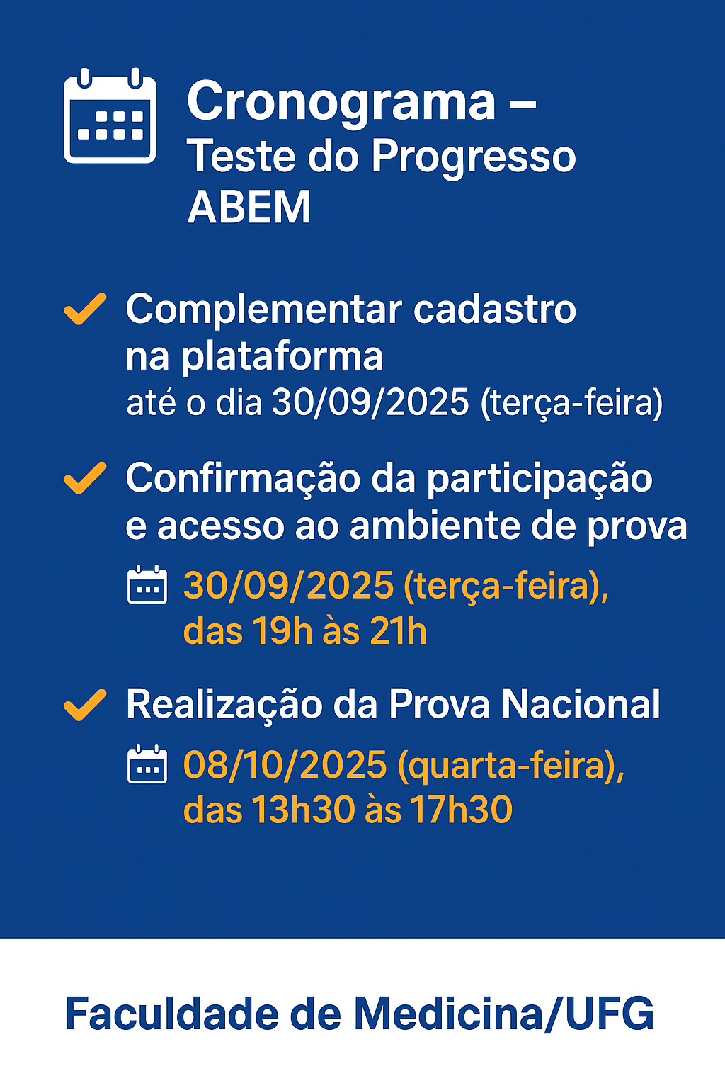 Cronograma Teste do Progresso ABEM 2025