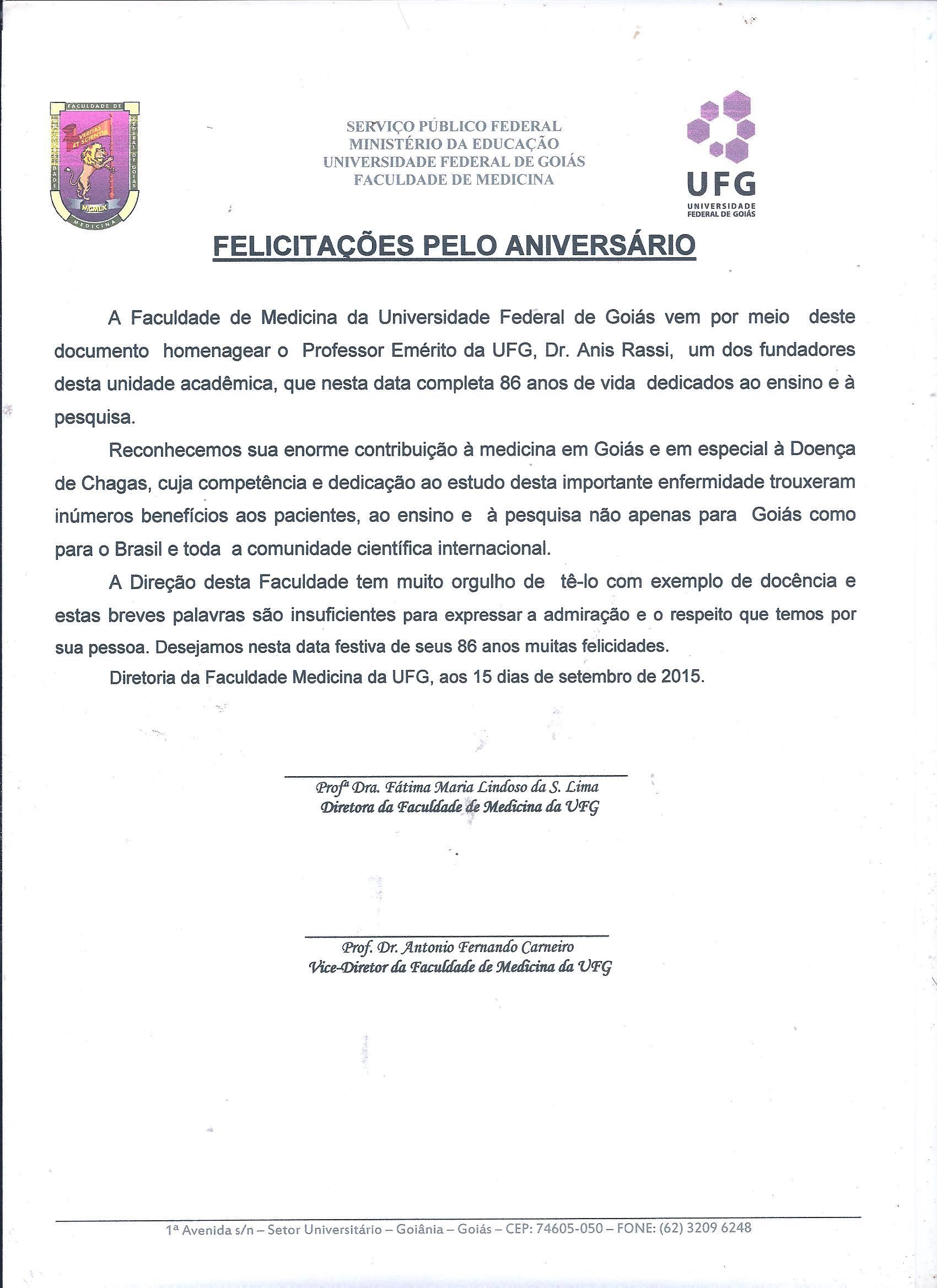 felicitacao dr aniss