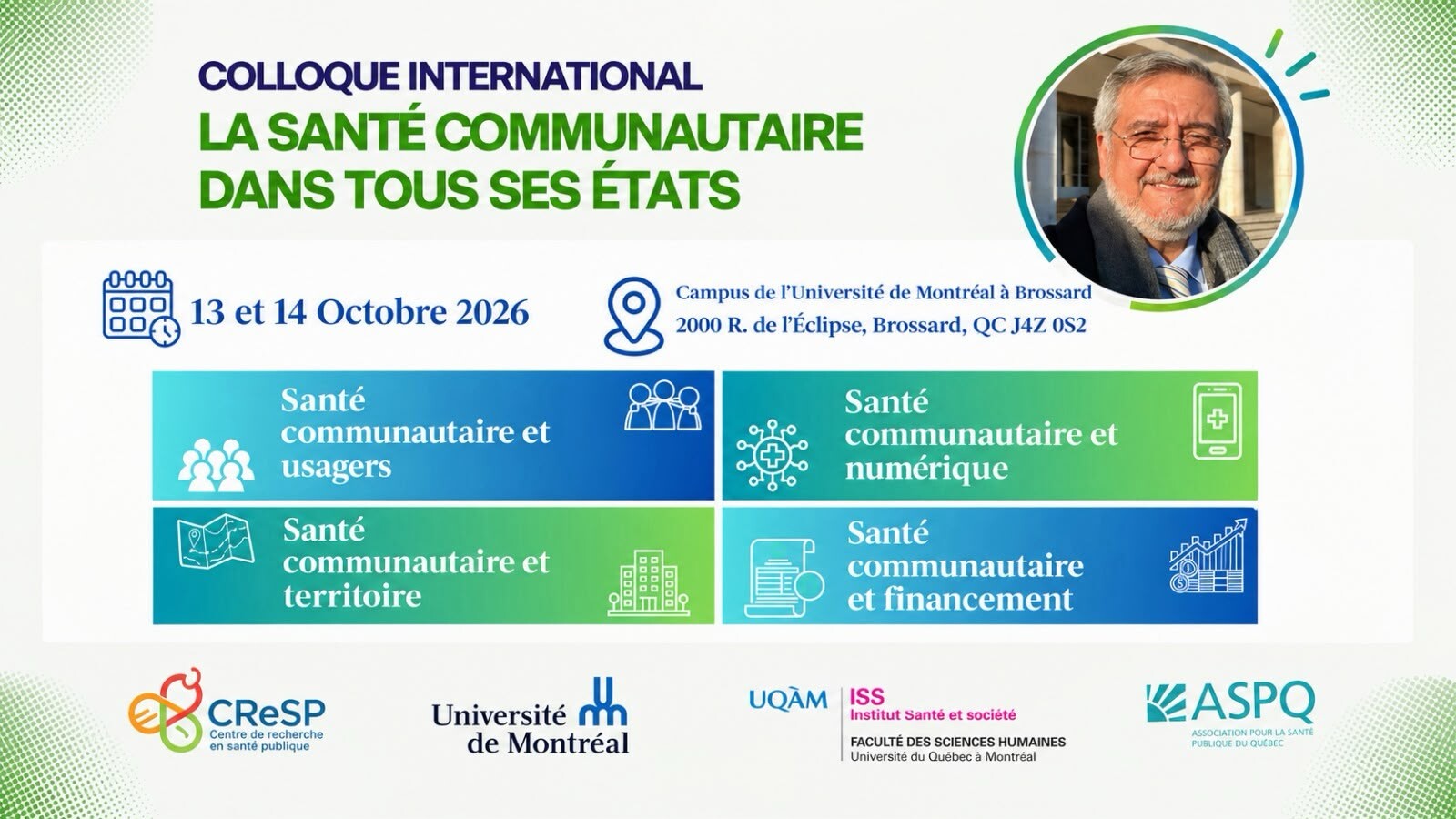 Professor da FM fala de Estratégia Saúde da Família e controle social no SUS, em Colóquio na Universidade de Montréal, no Canadá