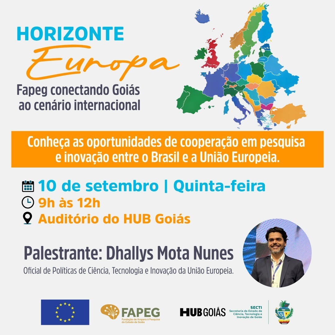 Pesquisadores da área médica terão oportunidade de entender parceria entre FAPEG e Horizonte Europa, em palestra de quinta-feira (10/09)