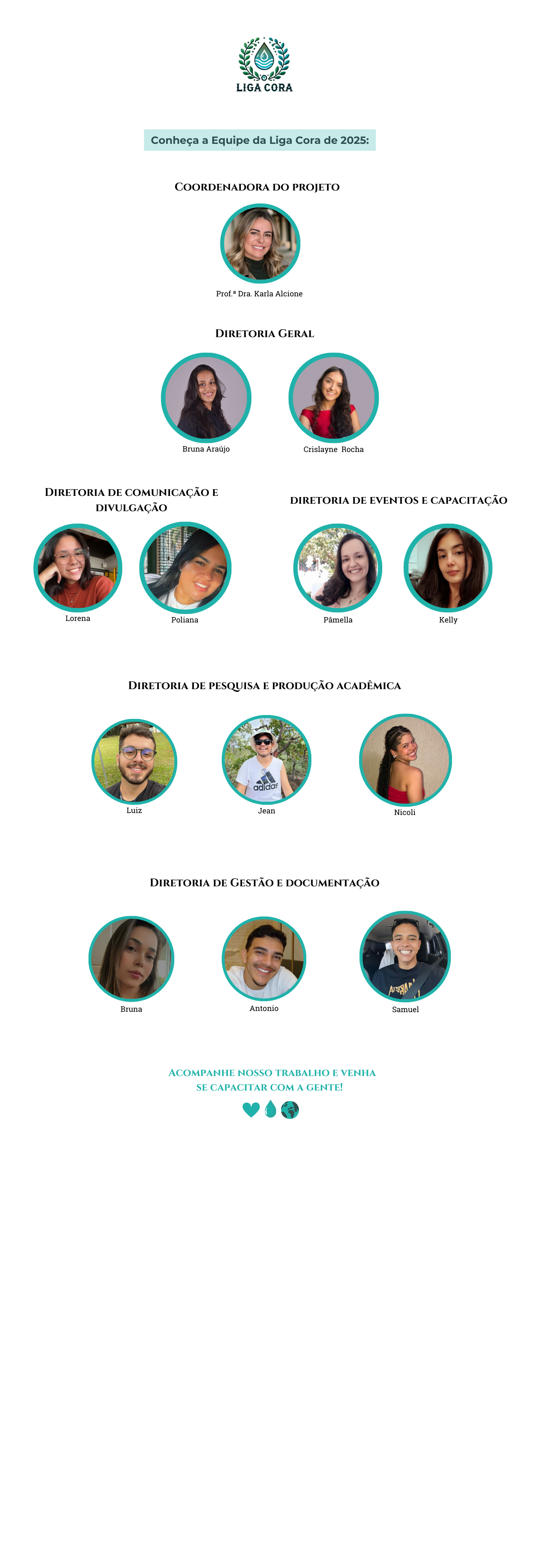 Imagem com membros da equipe da liga Cora da EECA - UFG