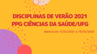 DISCIPLINAS DE VERÃO 2021