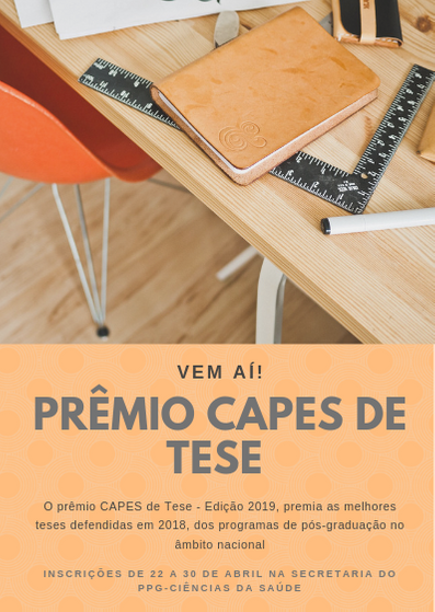 Imagem laranja com os dizeres: Prêmio Capes de Teses - 2019 