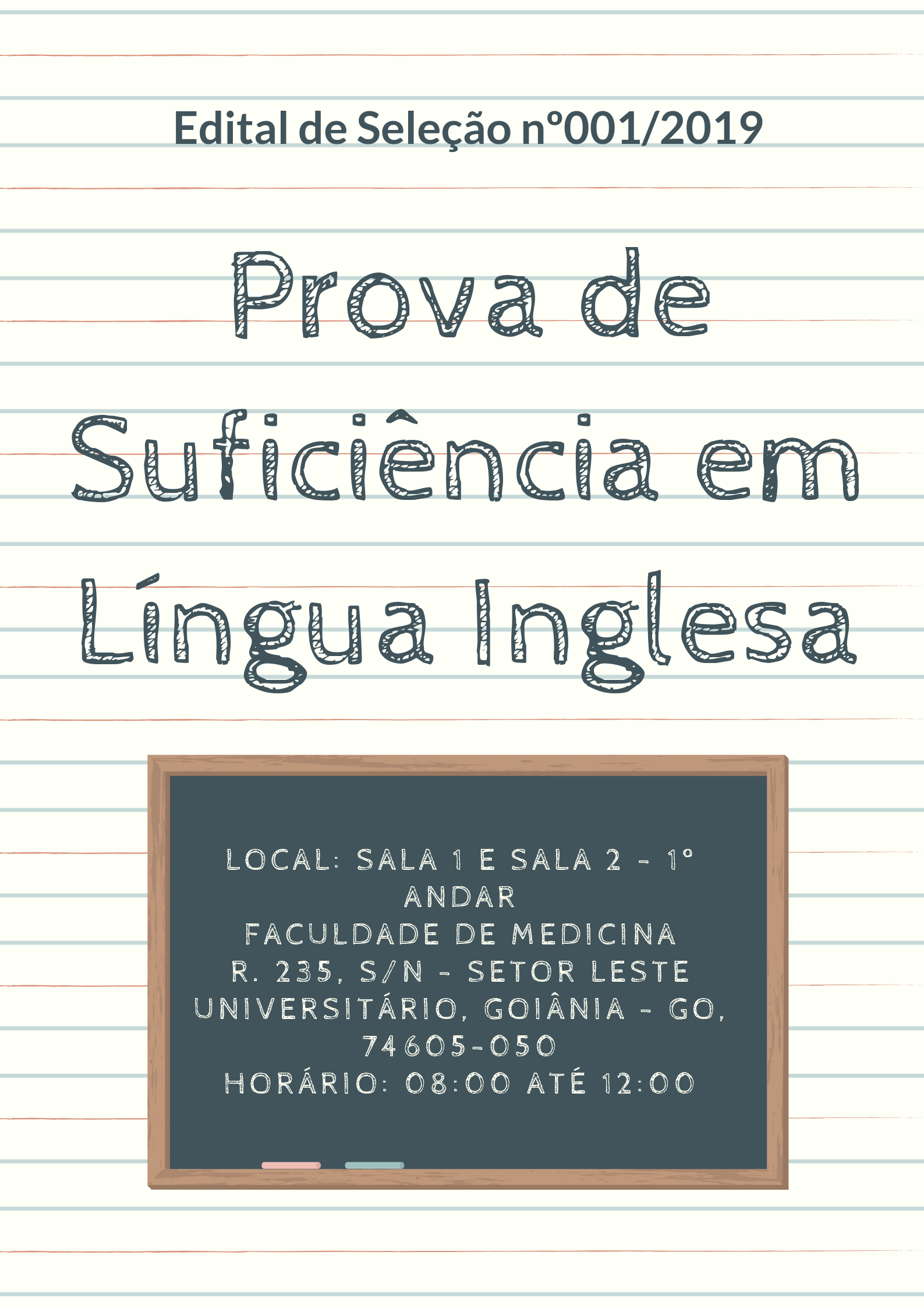 AVISO - PROVA DE LÍNGUA INGLESA