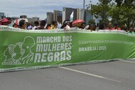 Mulheres negras goianas na Marcha de Brasília 2025