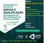 Convite para Defesa da mestranda Rejane Garcia Franco