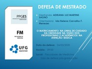 Convite defesa de mestrado do PPGES