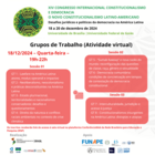 Programação - 1º dia - Grupos de Trabalho