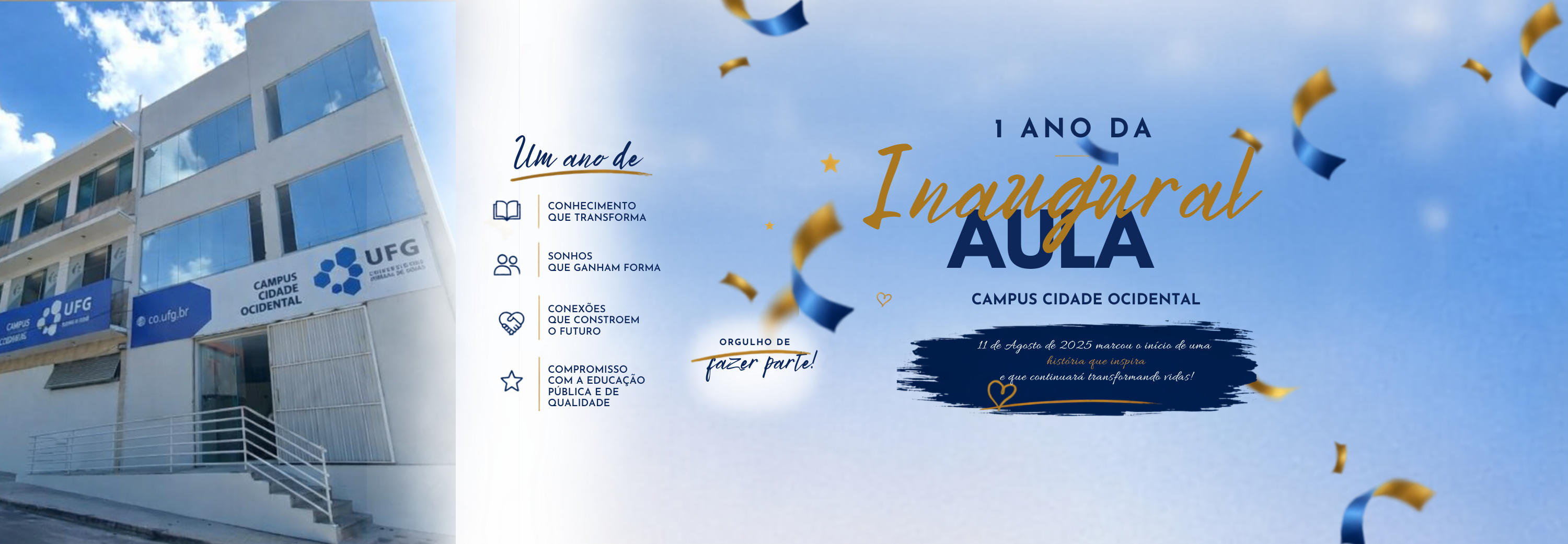 Imagem Comemorativa 1 ano aula Inaugural