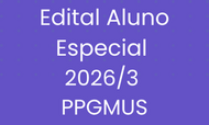 Edital Aluno Especial 2026/3