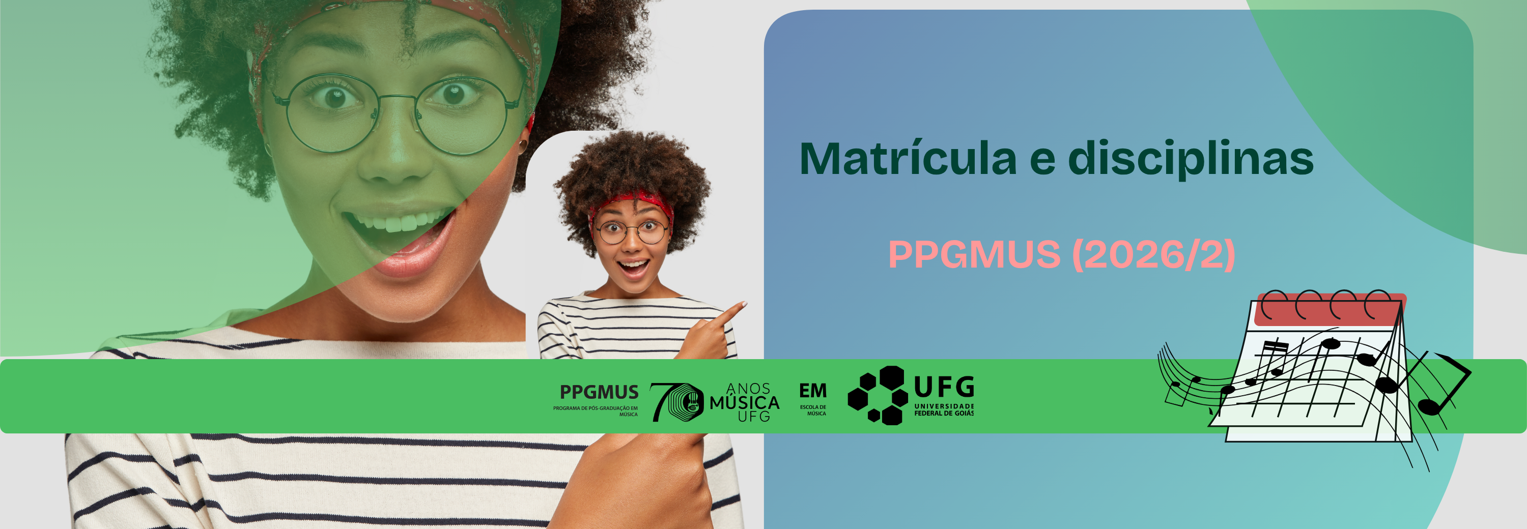 matrícula e disciplinas 2026/2