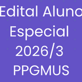 Edital Aluno Especial 2026/3