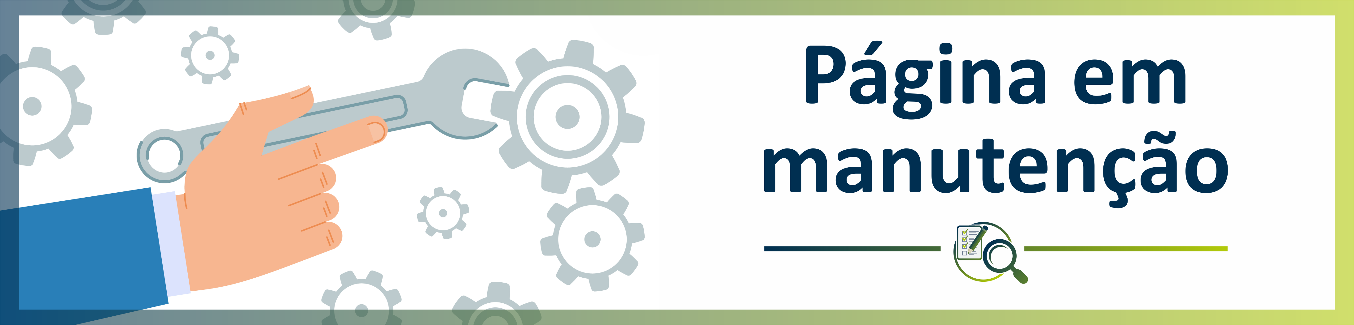 Página em manutenção