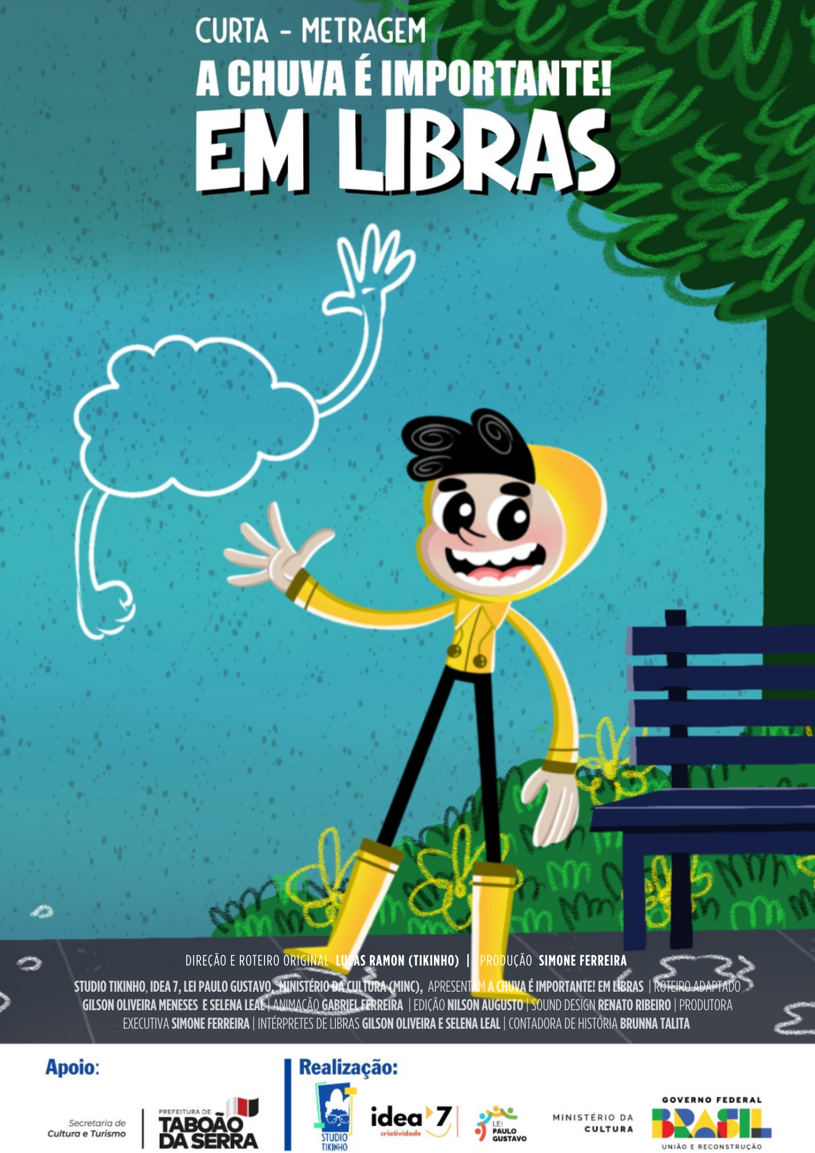Curta "A CHUVA É IMPORTANTE! EM LIBRAS"
