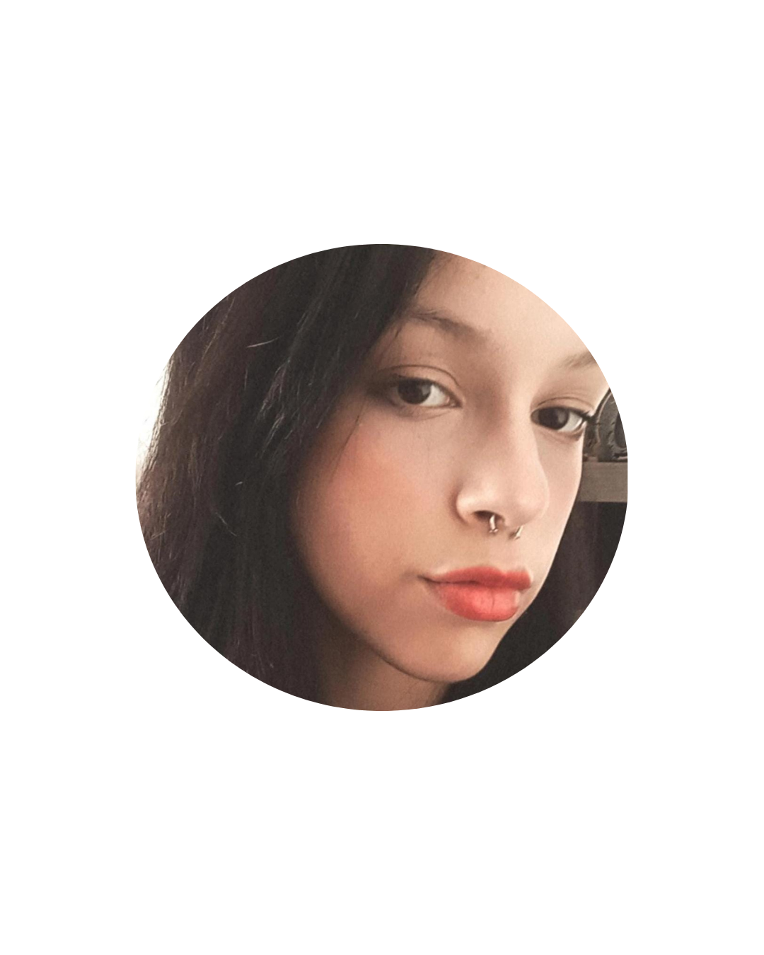 Foto circular de Maria Tereza Alves Pereira