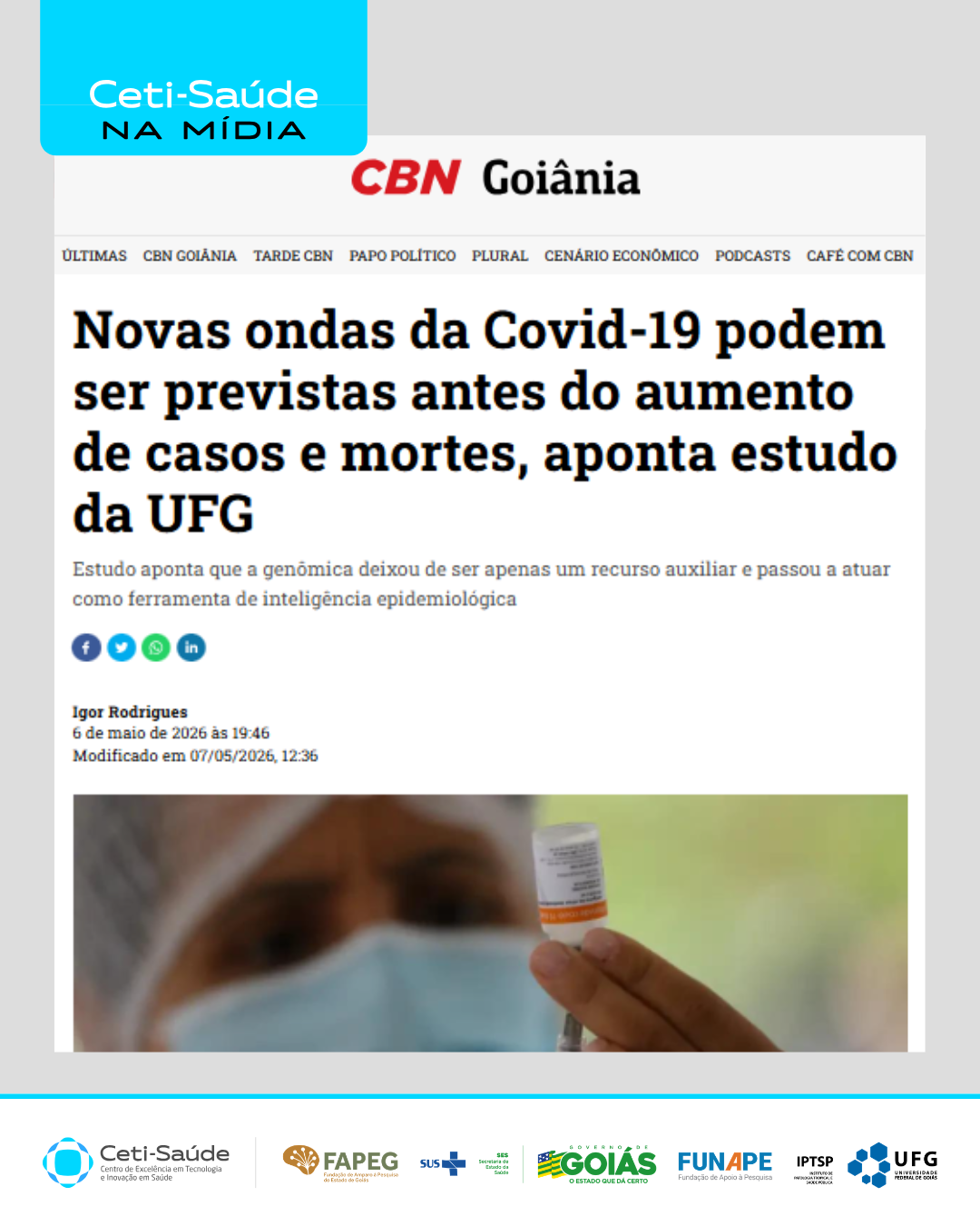 Ceti-Saude Na Midia - feed - covid19
