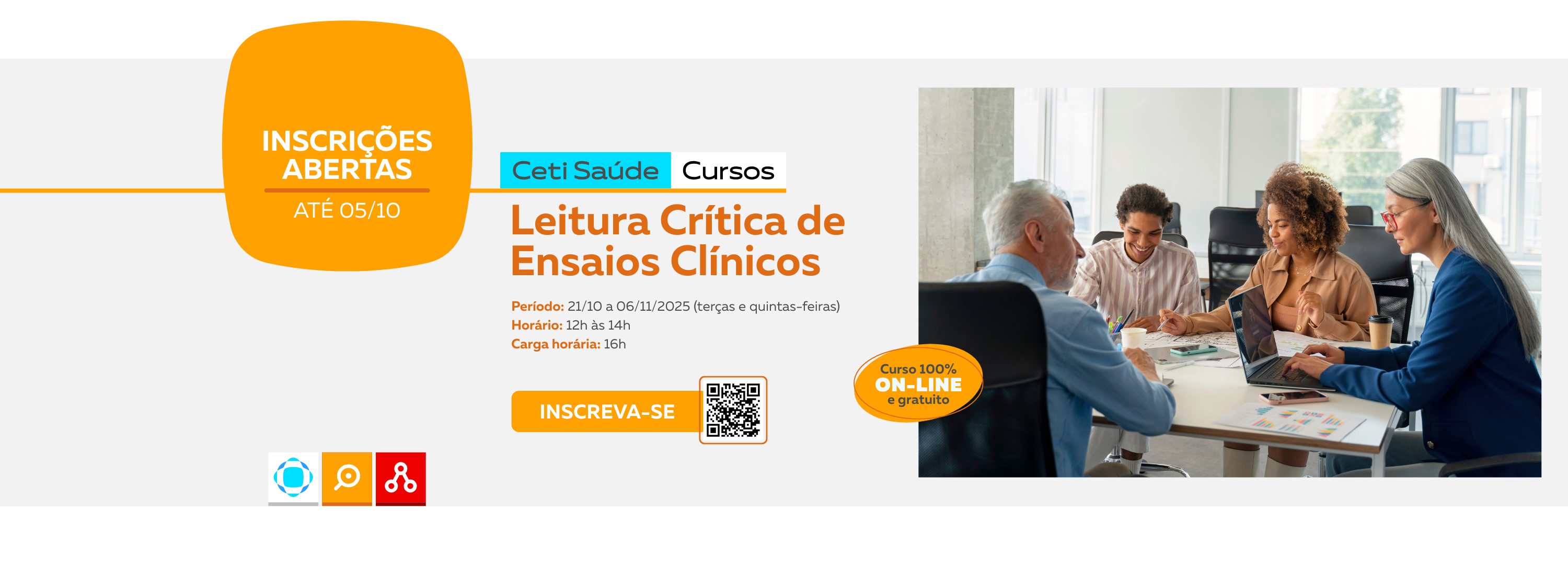 Curso Leitura Crítica de Ensaios Clínicos - banner site
