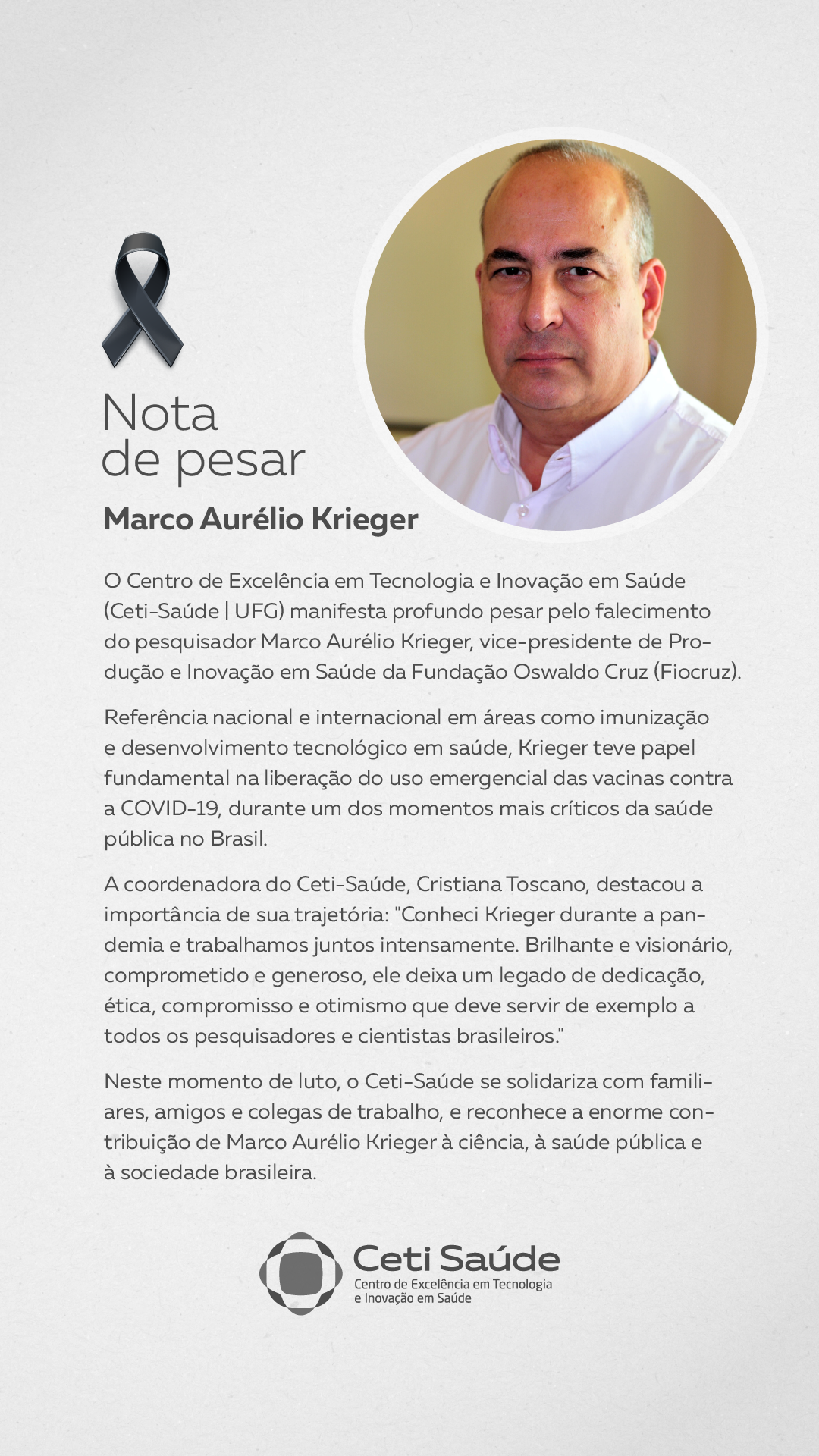 nota de pesar Marco Aurélio