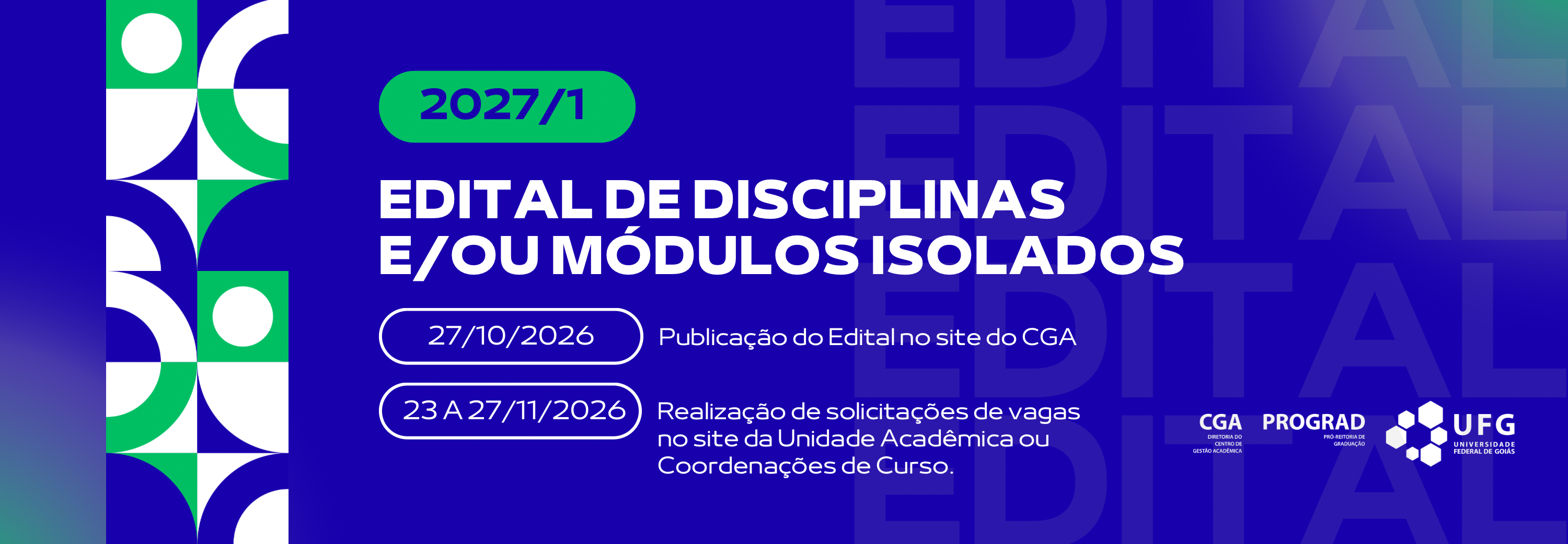EDITAL DE DISCIPLINAS E/OU MÓDULOS ISOLADOS 2027-1