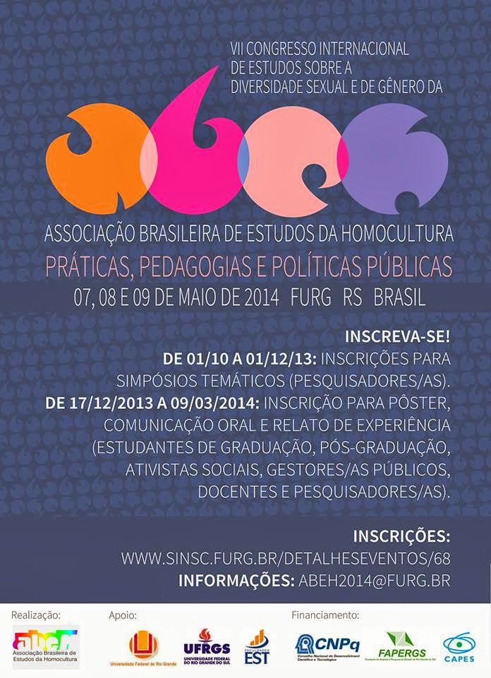 VII Congresso Internacional de Estudos sobre a Diversidade Sexual e de Gênero (ABEH).