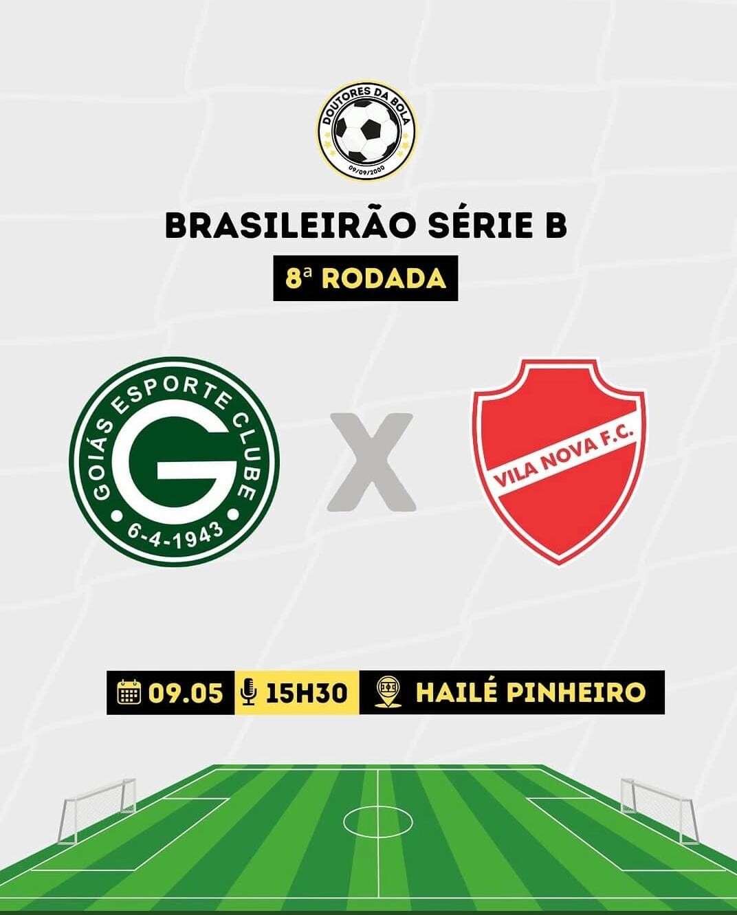 Imagem de divulgação da transmissão do jogo entre Goiás e Vila Nova 