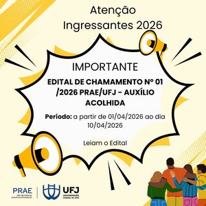 Edital acolhida 2026