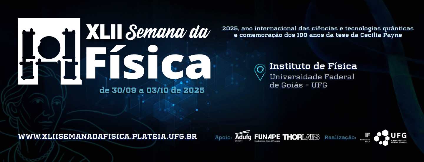 XLII Semana da Física 2025-11-Banner ADUFG FUNAPE THORLABS 