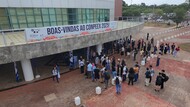 Imagem mostra fila para entrada no Conpeex 2025
