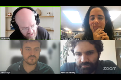 Imagem mostra captura de tela de vídeo de apresentação de artigo no HD Chile 2026
